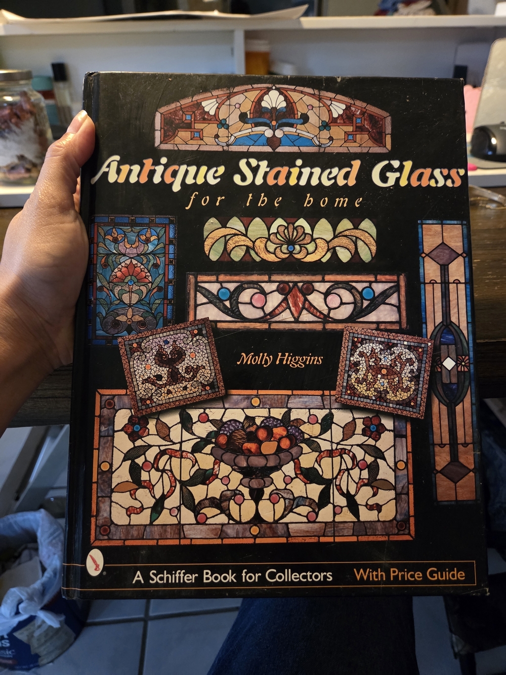 Antique Stained Glass for the Home by Molly Higgins - Black Cover